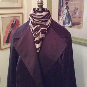 Chocolate evening coat and dress